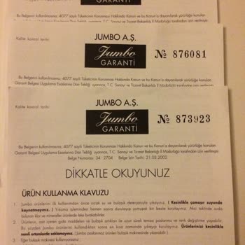 Jumbo Garantisinin Sayılmaması Ve Yetkili Servisin Ücretli Sorunu