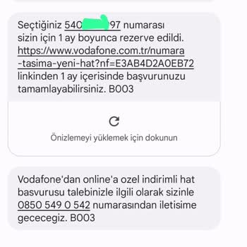 Vodafone Online Yeni Hat Açılmadı Ve Özel No Yerine Rastgele No Geldi