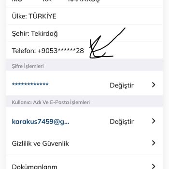 Passolig Telefon Numarası Güncelleme Talebi