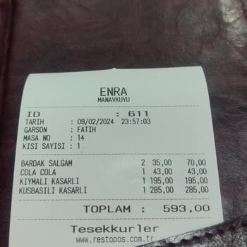 Enra Kebap Enra Fiyat Listesi