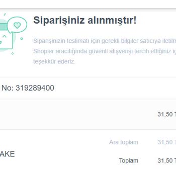Shopier Siparişimi Yollamadı Destek İstiyorum