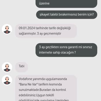 Vodafone Tarife Değişikliği Ve Mağduriyetim