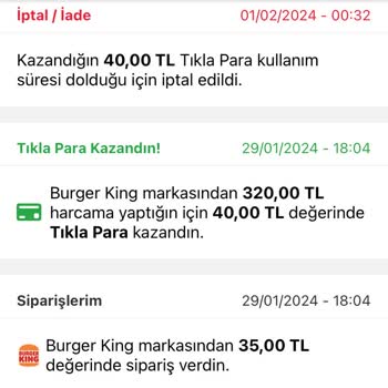 Tıkla Gelsin Erken İptal Edilen Tıklapara Sistemi