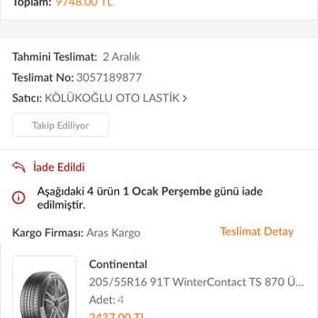 Trendyol Ücret İadesini Yatırmaması