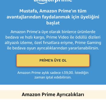 Amazon Prime Üyelik Ücreti Sorunu