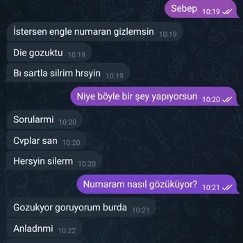 Telegram Rahatsız Eden Kullanıcı