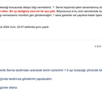 Kartal KVK Teknik Ürünü Tamir Etmiyor Üstüne Oyalıyor