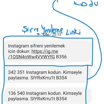 Instagram Bana Onay SMS'i Göndermiyor