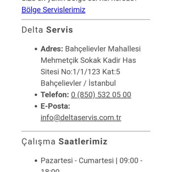 Delta Servis Çalışma Saatleri Karmaşası Ve İlgisiz Müşteri Hizmetleri
