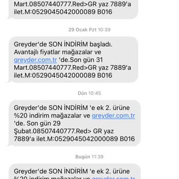 Greyder Red Mesajları Gelmeye Devam Ediyor