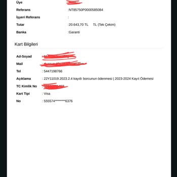 Kapadokya Üniversitesi Kayıt Ücreti Hatalı Tahsilat İptali