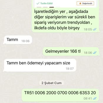 Trendyol Gönderilmeyen Kargo Ve Yapılmayan Para İadesi