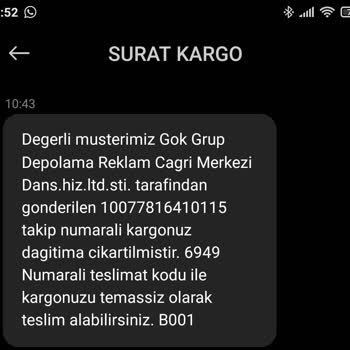 Sürat Kargo Didim Şubesi Teslimat Problemi