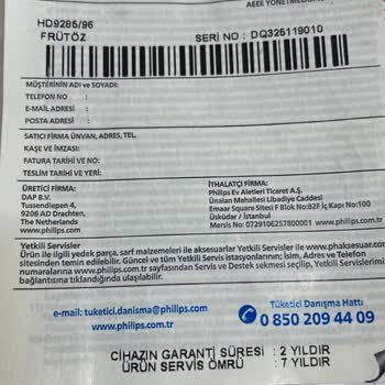 PHILIPS Ev Aletleri Philips Airfryer'dan Aşırı Duman Şikayeti