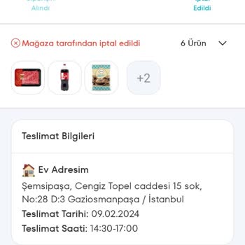 A101 Sanal Mağaza Sipariş İptali