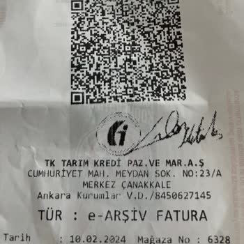 Tarım Kredi Kooperatif Market Parası İle Poşet Vermeme