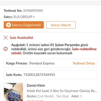 Daniel Klein Bozuk Mal Gönderip Arkasında Durulmuyor