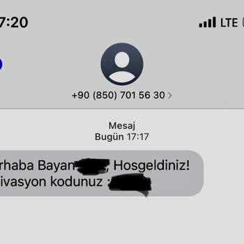 0850 701 56 30 08507015630 Numaradan Bilgim Dışında SMS Aldım