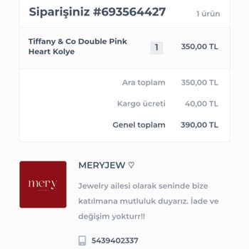 Meryjew Ürün Kargoya Verilmediği Gibi Mesajlarıma Dönüş De Sağlanmıyor