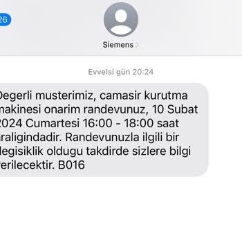 Siemens Kurutma Makinesi Servis Şikayeti