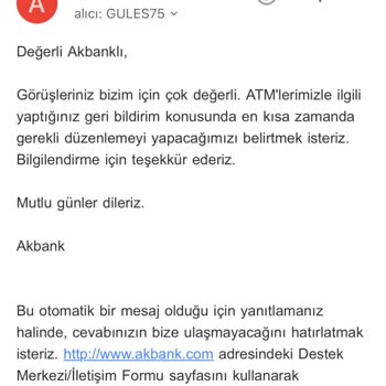Akbank ATM Paramı Kaptı Geri Alamıyorum