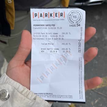 Tiktak Sürpriz Otopark Ücreti Hk.