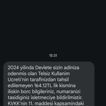 Türk Telekom Telsiz Kullanım Ücreti