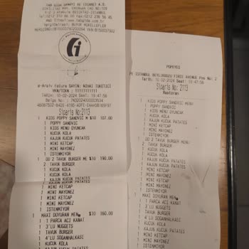 Popeyes Boyutu Çok Ufak