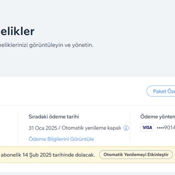 "Wix.com" Onayım Ve Bilgim Dışında Kredi Kartımdan Ücret Çekti
