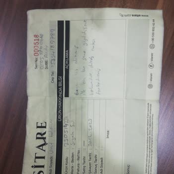 Sitare Mağazasında Hatalı Tadilat