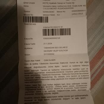 Hotiç Defolu Ayakkabısını İade Almıyor