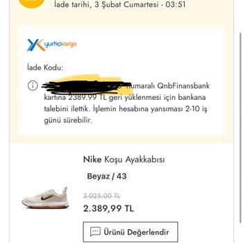Boyner İade Ücretinin Yapılmaması