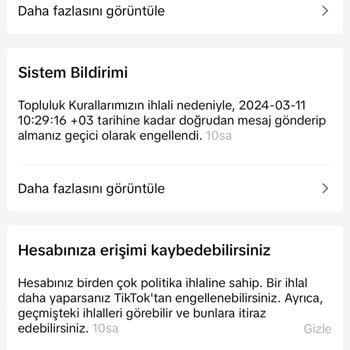 TikTok İhlal Yiyorum Sürekli