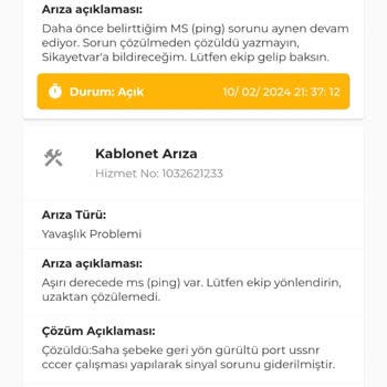 Kablo Net Ping (MS) Sorunu