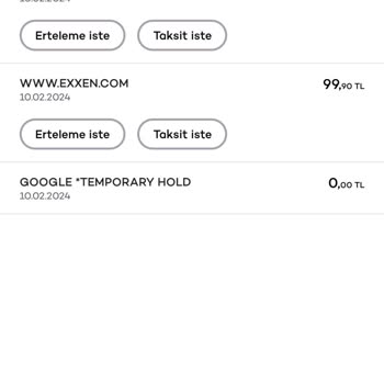Exxen Para Çekilmiş Kredi Kartımdan