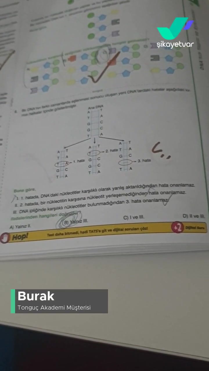 Tonguç Akademi Soru Sıkıntısı Yaşıyorum, Cevap Anahtarı Yanlış videonun kapak resmi
