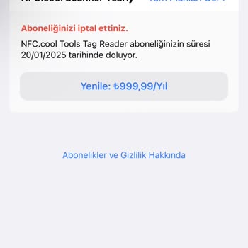 Apple Store NFC Tag Reader Uygulaması Ücret Şoku Ve İade Talebi