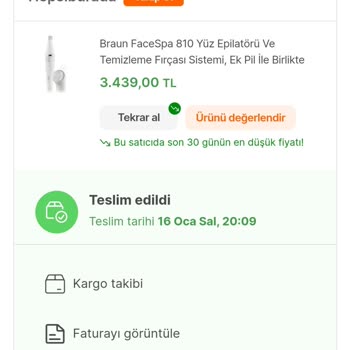 Hepsiburada'dan Aldığım, 25 Günde Fiyatı 1000 TL Düşen Braun Ürünüm