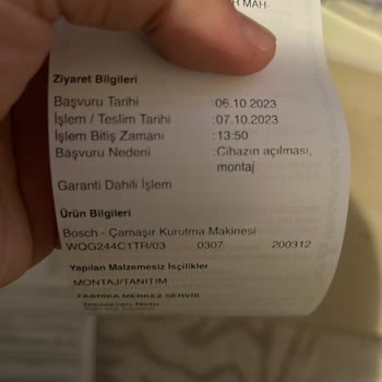 Bosch Serie 6 Çamaşır Kurutma Makinesi Kıyafet Çekme Şikayeti