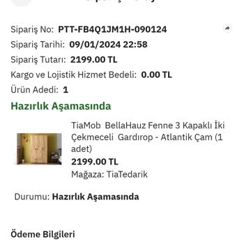 Epttavm Kargoya Verilmeyen Ürün