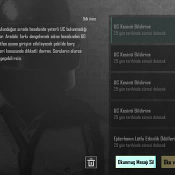 PUBG (Pubgmobile.com) Uc Kesintisi Yaşıyorum Ama Benim Hesabımın Borcu Yok