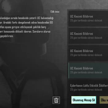 PUBG (Pubgmobile.com) Uc Kesintisi Yaşıyorum Ama Benim Hesabımın Borcu Yok