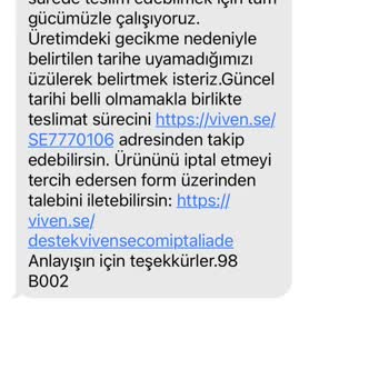 Vivense Paramızı Kullanıp Ürünü Göndermiyor