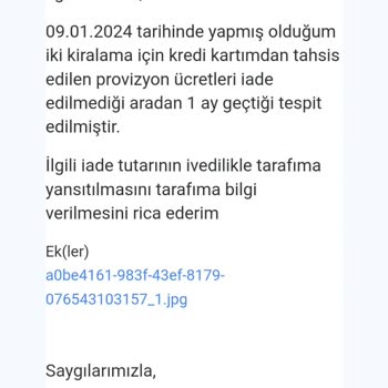 Tiktak Kirala    Provizyon Ücretini İade Etmiyor.