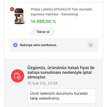 Hepsiburada Siparişimi İptal Ettiler Kafalarına Göre