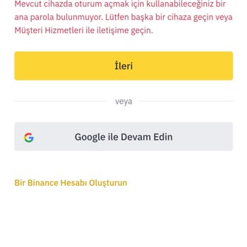 Binance Mevcut Cihazda Oturum Açmak İçin Kullanabileceğim Bir Ana Parola