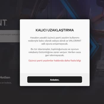 Valorant Kalıcı Ban Sorunu