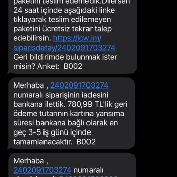 LCW Sipariş İptal/İade