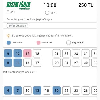 Bizim Iğdır Turizm Tekli Koltuktan Aldığım Bileti İkili Koltukla Değiştirmişler