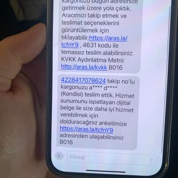 Aras Kargo Kargomu Getirmedi Şikayetçiyim